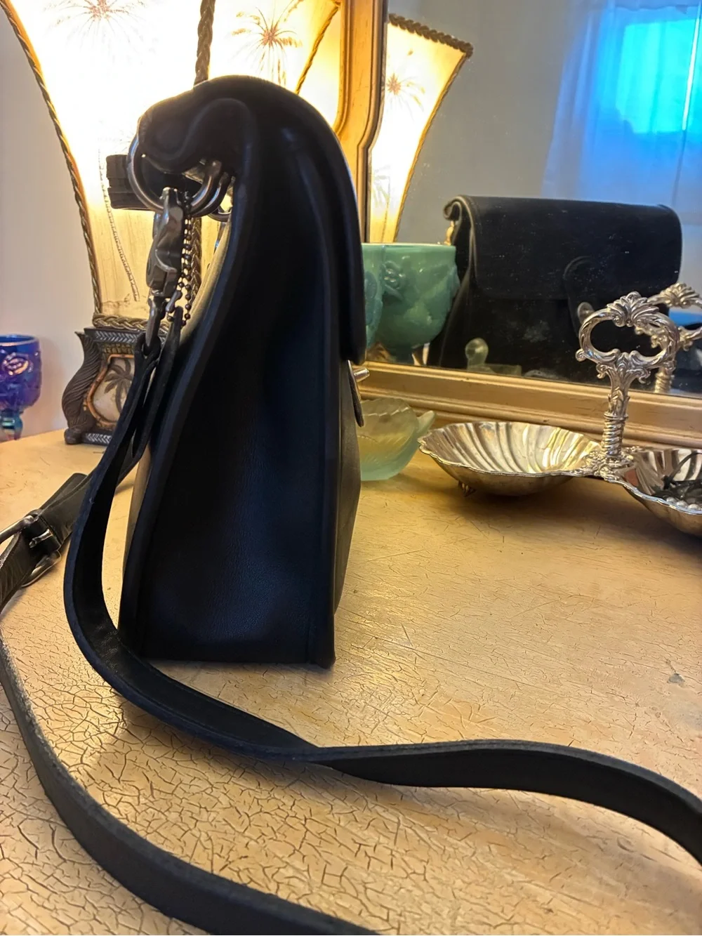 COACH 9927 Vintage Willis Black Leather Crossbody